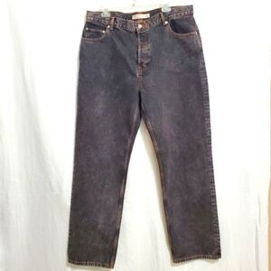 ASOS Button Fly Relaxed Fit Jeans Washed Brown 36 Waist